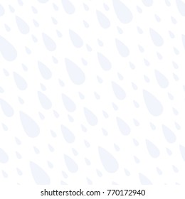 Blue rain drop seamless pattern with white background.