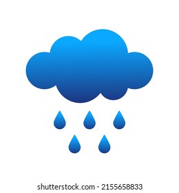 Blue Rain icon Vector illustration
