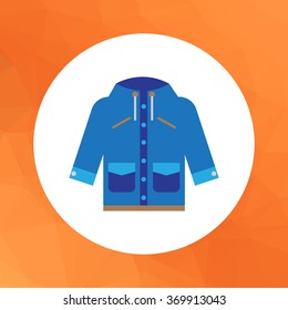 Blue raincoat with hood