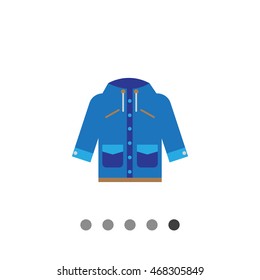 Blue raincoat with hood