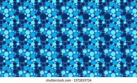 Blue Random Circles Dots Pattern Vector Art