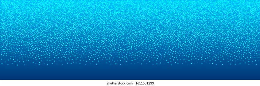 Blue Random Dots Background. Dotwork Fade Gradient Vector Illustration