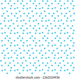 Blue random dots on white background seamless vector pattern