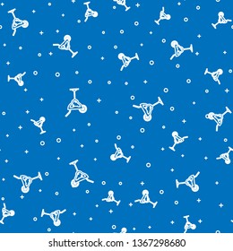 Blue random seamless pattern  Cocktail vector icon, alcohol symbol