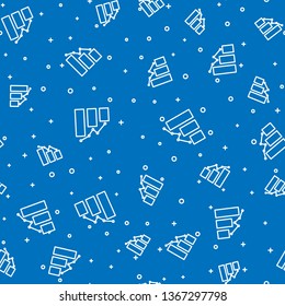Blue random seamless pattern  Graph icon, business infographics, vector illustration