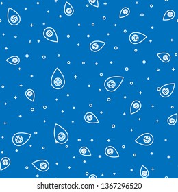 Blue random seamless pattern  Medical Center icon. Designed for web and software interfaces.