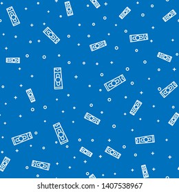 Blue random seamless pattern  Toothpaste, cream tube.