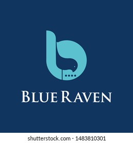 blue raven and B symbol