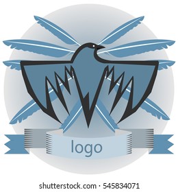 Blue raven logotype