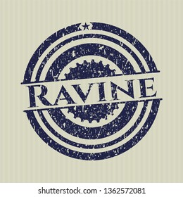 Blue Ravine distress rubber seal with grunge texture