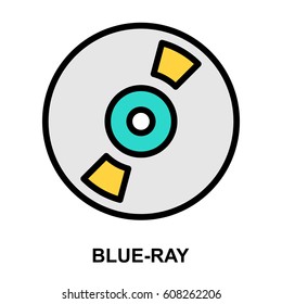 Blue Ray Colour Line Icon
