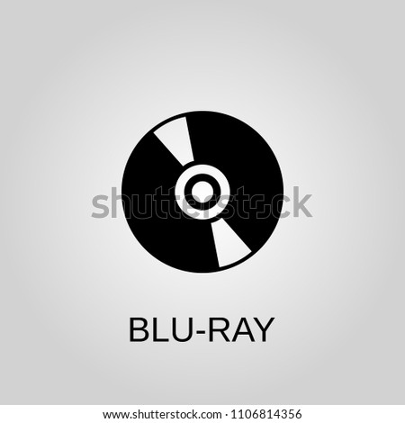 Blue ray icon. Blue ray symbol. Flat design. Stock - Vector illustration