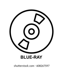 Blue Ray Line Icons 