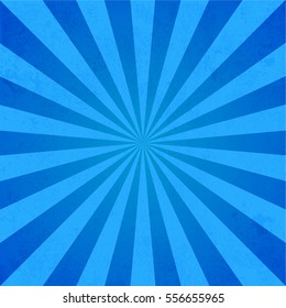 Blue rays background. Illustration for your bright beams design. Sun theme abstract wallpaper. Raster version.