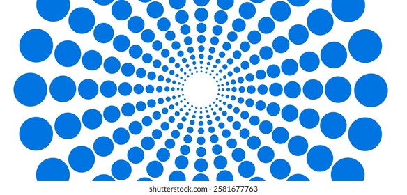 Blue rays from dots in the white background