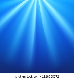 Blue rays flare on navy background