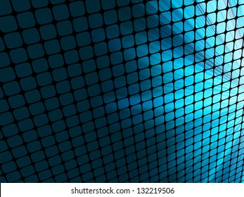 Blue rays light 3D mosaic. EPS 8 vector file included