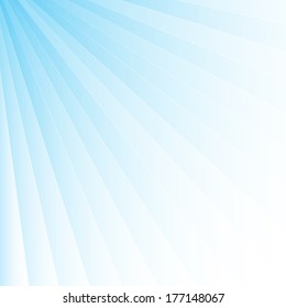 Blue rays on white background. Vector illustration with space for your text