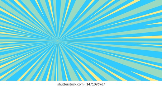 blue rays pop art background retro vector stock illustration drawing