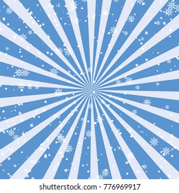 Blue rays poster star shine retro.