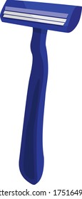 Blaues Rasierapparat , Illustration, Vektorgrafik auf weißem Hintergrund