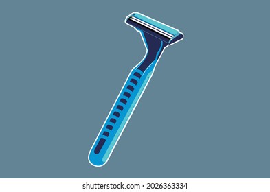 Blue Razor Shaver Vector Illustration