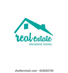 Blue real estate logo