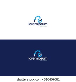 Blue Real Estate Vector Logo