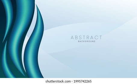 blue realistic 3d abstract background banner concept