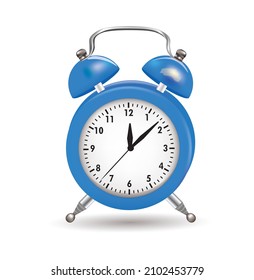 Reloj realista azul, ilustración vectorial