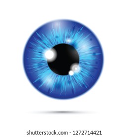 blue realistic eyeball