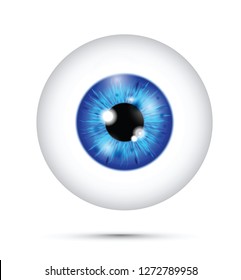 blue realistic eyeball