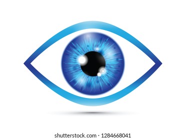 blue realistic eyeball