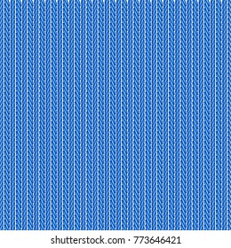 blue realistic knit texture vector pattern.