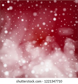 Blue Realistic Vector Snowfall. Christmas, New Year Sky Holidays Background. Realistic Snowfall Texture, Flying Snowflakes Overlay. Christmas Dots Frame, Storm, Frost Effect Magic Ice Vector.