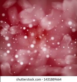 Blue Realistic Vector Snowfall. Christmas, New Year Grunge Holidays Background. Flying, Falling Snowflakes, Realistic Vector Snowfall. Christmas Decoration, Ice, Storm, Frost Effect Vector Border.