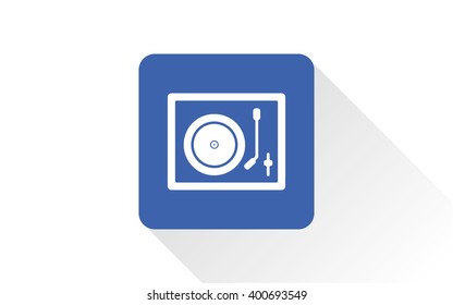 blue record player icon