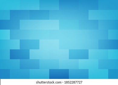 Blue rectangle, brick wall, illustration, background, design for business, illustration, web, landing page, wallpaper.