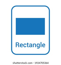 geometrische Form des blauen Rechtecks für Vorschulen
