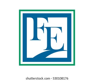 blue rectangle typography alphabet font typeset logotype image vector icon