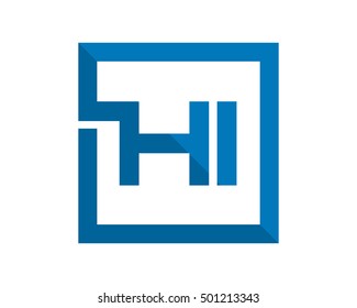 blue rectangle typography typeset alphabet font image vector icon