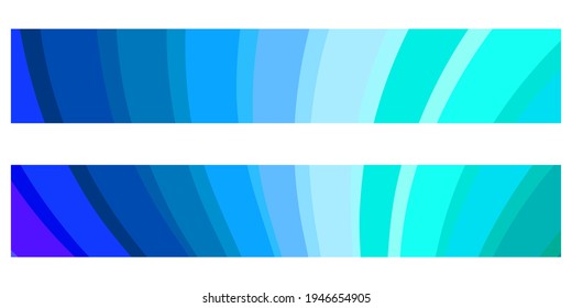 Blaue Rechtecke. horizontaler Banner. Blauer geometrischer Hintergrund. Stock-Vektorbild. EPS10.
