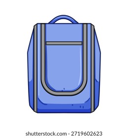 Bolso de aseo de viaje rectangular azul con bolsillo frontal y asa, diseño compacto para organizar el aseo y los elementos esenciales de cuidado personal durante viajes y vacaciones