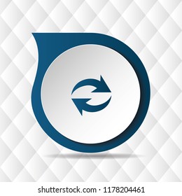 Blue Recycle Icon Geometric Background Vector Image
