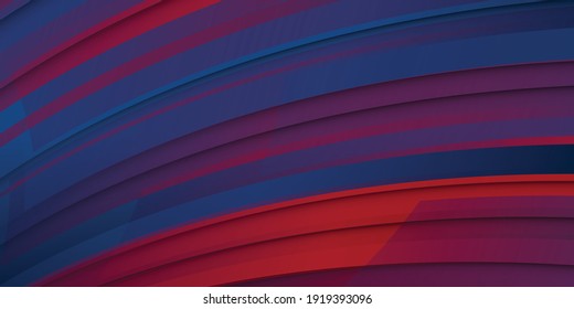 Fondo abstracto azul y rojo. Textura geométrica ondulada de color rojo moderno con un diseño elegante de corte de papel para fondo de presentación. Patriot fondo moderno con capa superpuesta