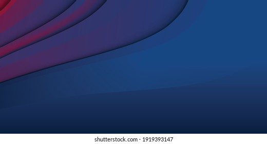 Blue and red abstract background. Modern red blue wavy geometric texture with stylish paper cut design suit for presentation background. Patriot modern background with overlap layer