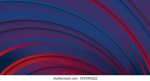 Fondo abstracto azul y rojo. Textura geométrica ondulada de color rojo moderno con un diseño elegante de corte de papel para fondo de presentación. Patriot fondo moderno con capa superpuesta