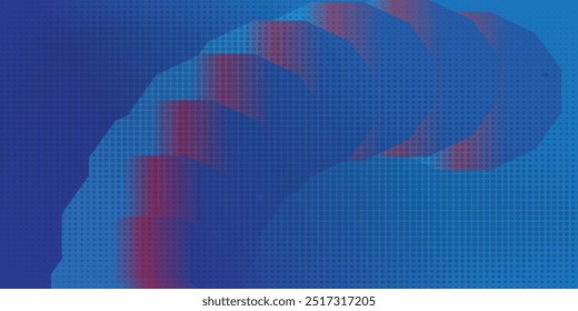 Fondo abstracto azul y rojo. Moderna textura geométrica ondulada azul rojo con elegante traje de diseño de corte de papel para fondo de presentación. Fondo moderno patriota con capa de superposición