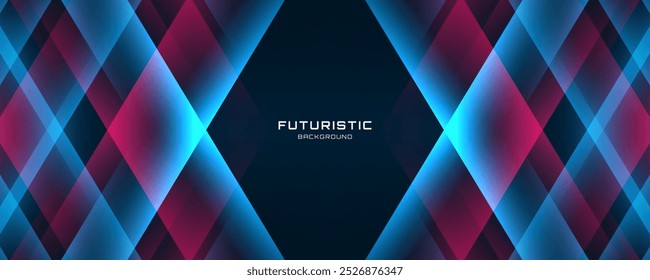 Blue red abstract background overlap layer on dark space with glowing lines effect decoration. Modern graphic design element cutout shape style concept for web banner, flyer, card, or brochure cover