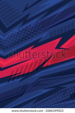 Blue and red abstract background for sublimation jersey